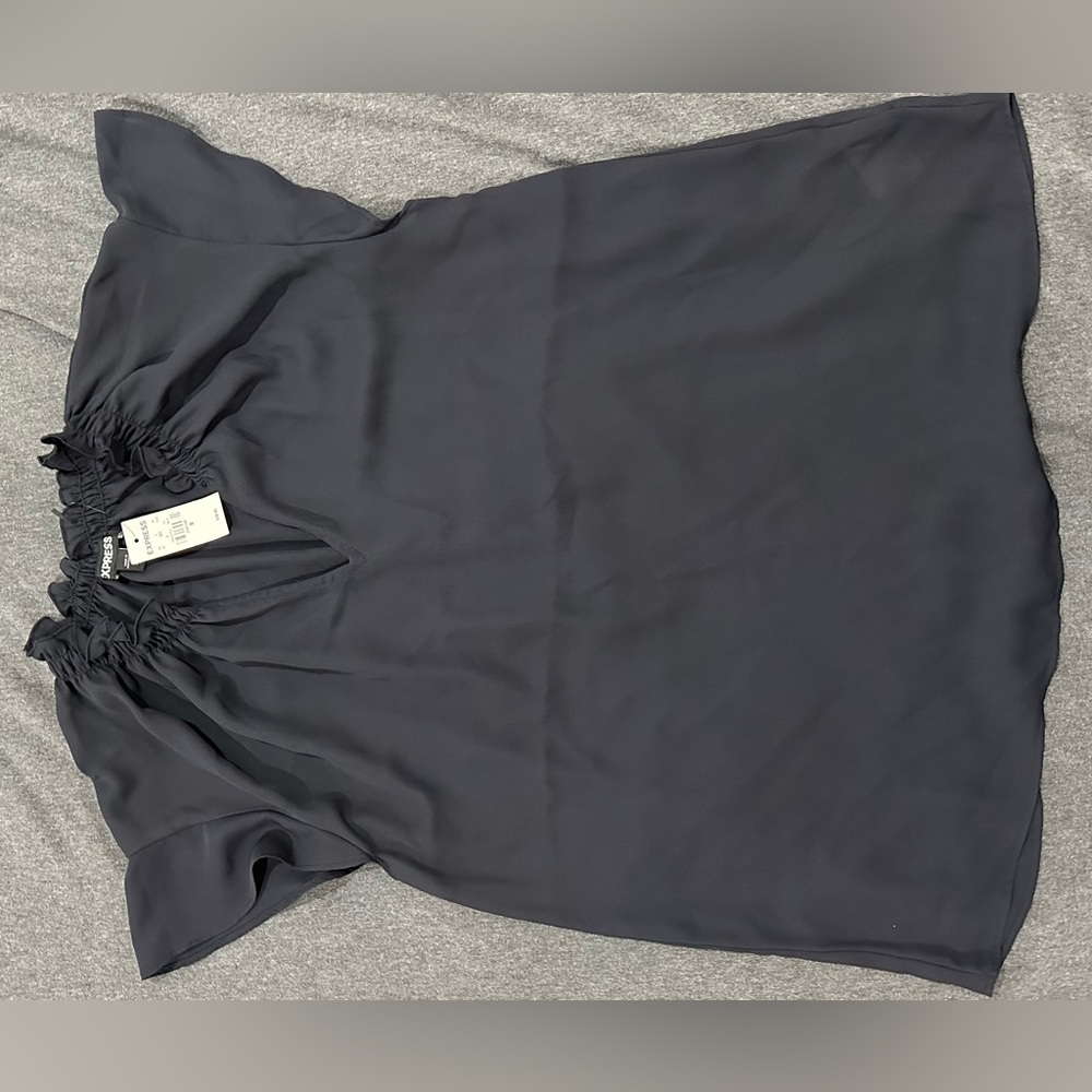 Express Ruffle V-Neck Top